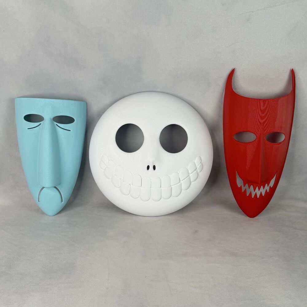 Lock, Shock And Barrel The Nightmare Before Christmas Mask Set of 3